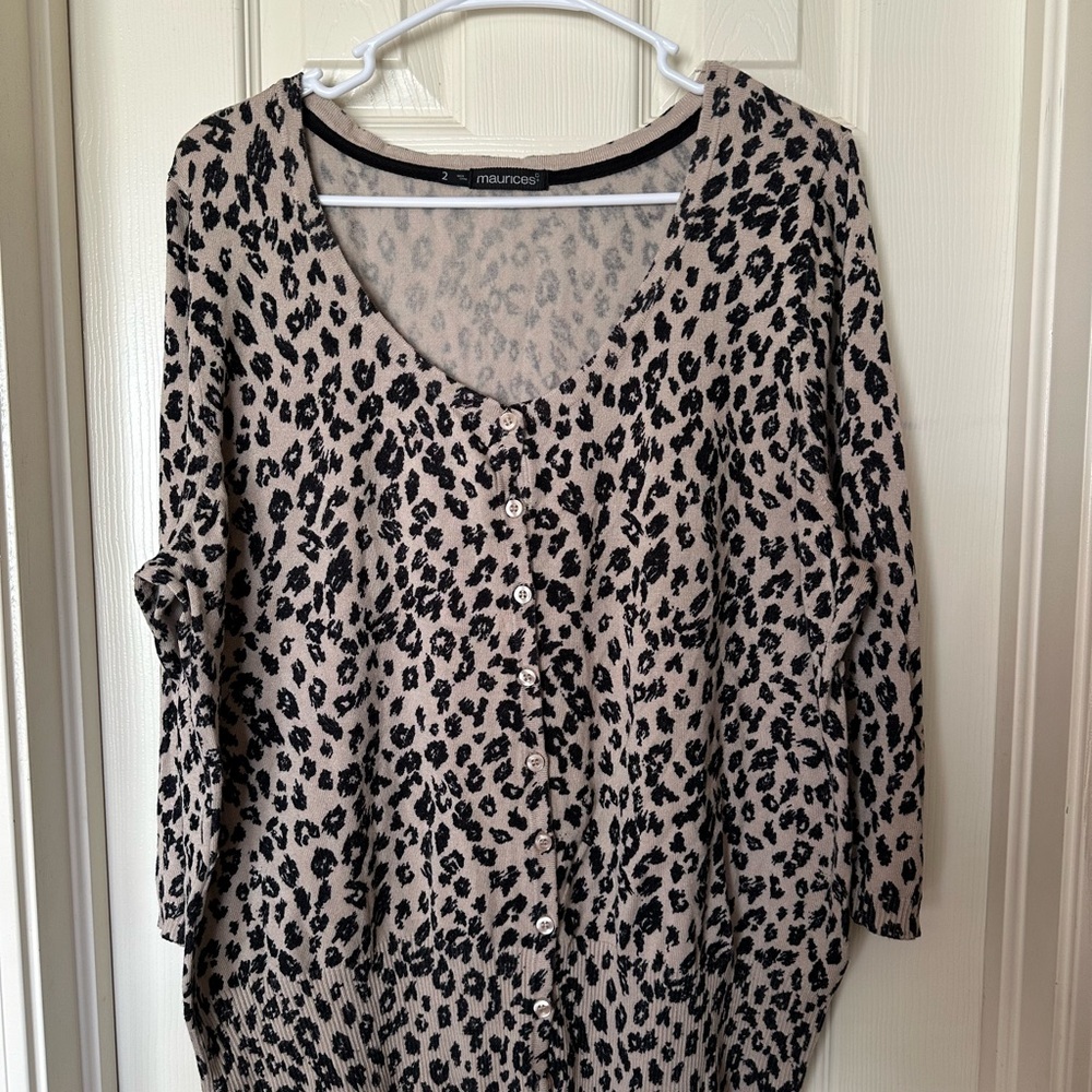 Maurices Leopard Print Cardigan